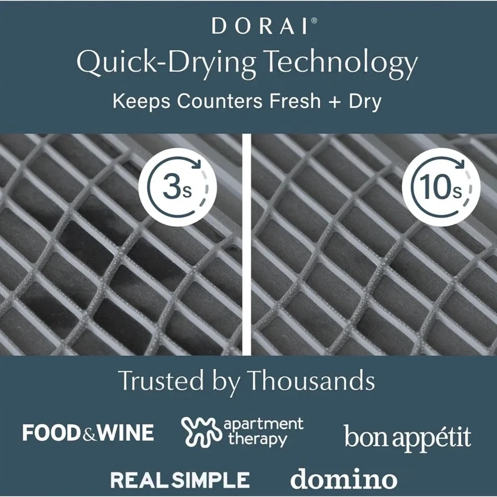 Dorai Home Slate Stone Dish Pad Quick-Drying Diatomaceous Earth Mat 106-10003
